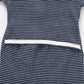 Organic Cotton Striped Peek-A-Poo Pajama in Navy Blue