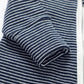 Organic Cotton Striped Peek-A-Poo Pajama in Navy Blue