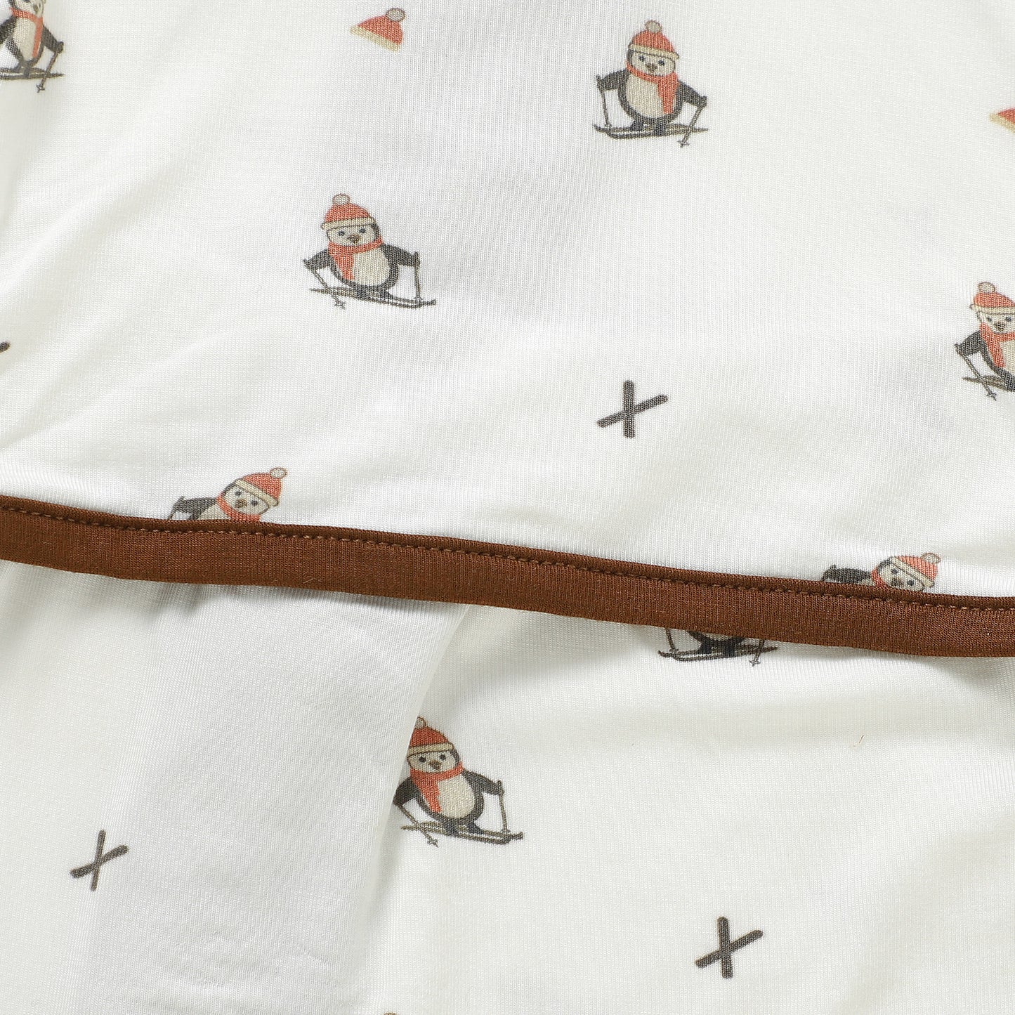 Peek-A-Poo Bamboo Pajama in Ski Penguin