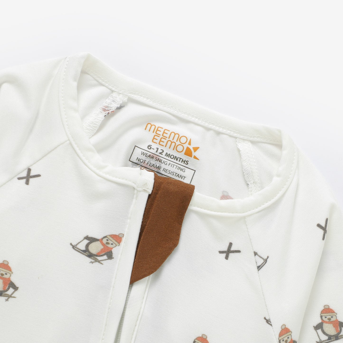 Peek-A-Poo Bamboo Pajama in Ski Penguin