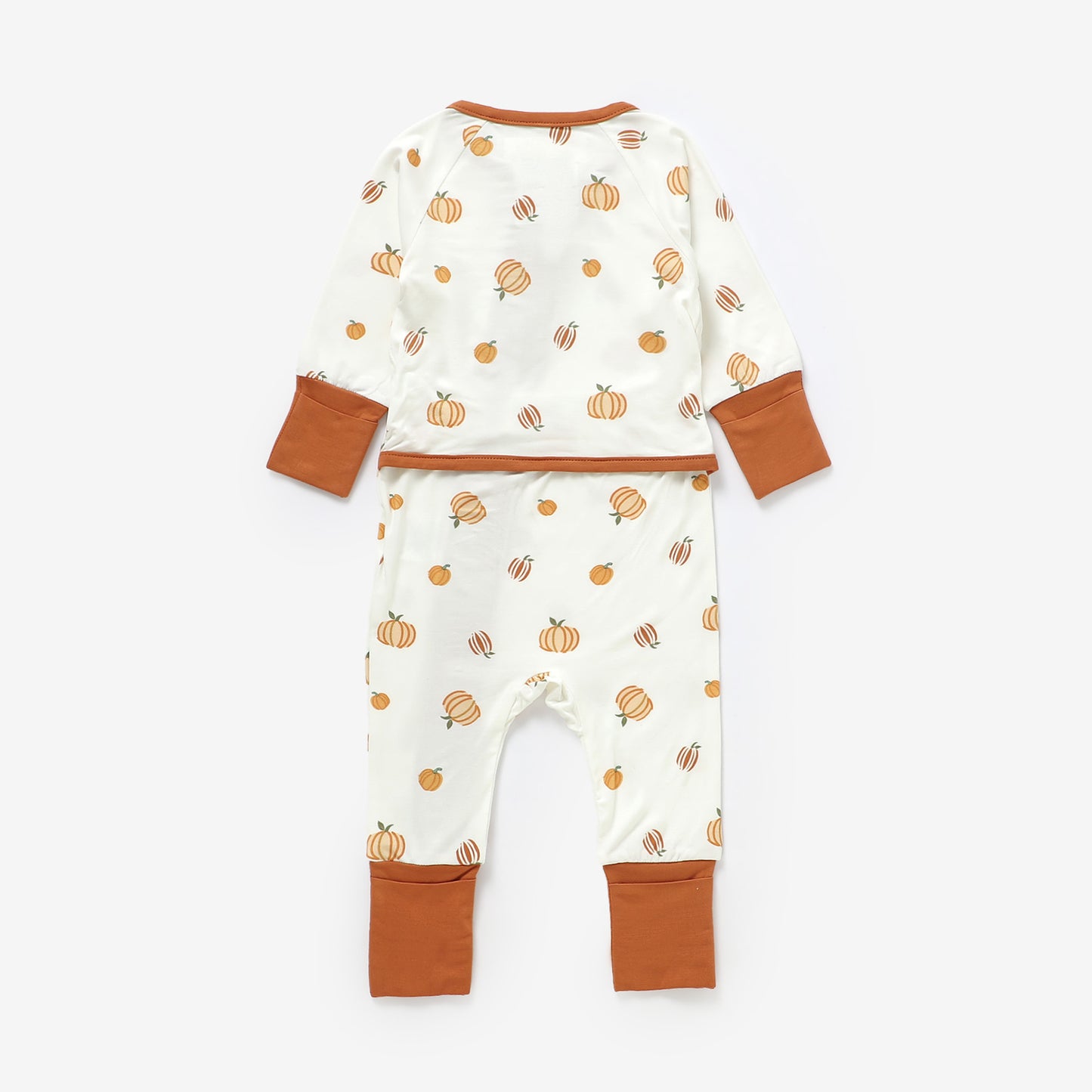 Peek-A-Poo Bamboo Pajama in Pumpkin