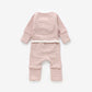 Organic Cotton Striped Peek-A-Poo Pajama in Pink