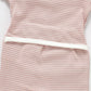 Organic Cotton Striped Peek-A-Poo Pajama in Pink