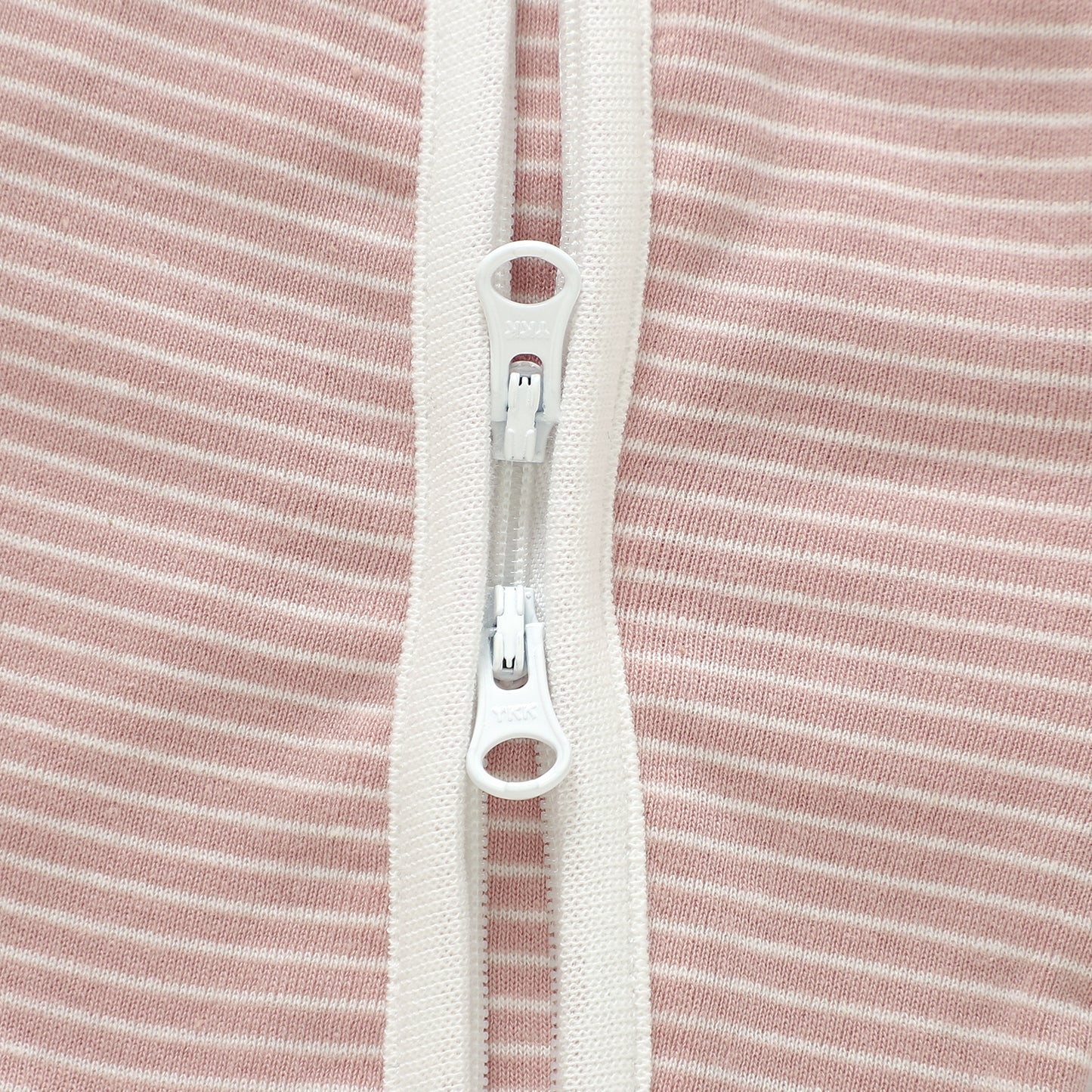 Organic Cotton Striped Peek-A-Poo Pajama in Pink