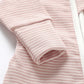 Organic Cotton Striped Peek-A-Poo Pajama in Pink
