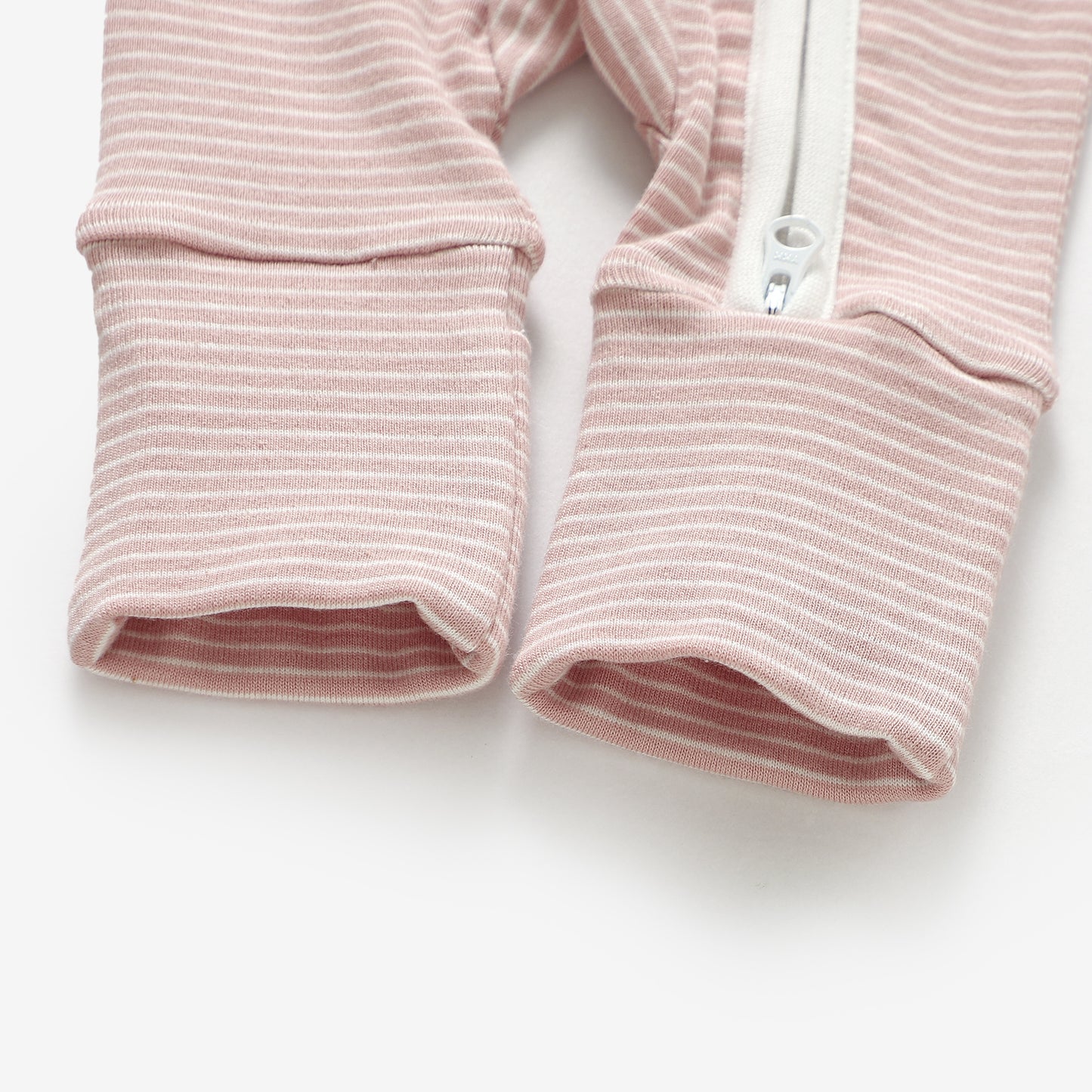 Organic Cotton Striped Peek-A-Poo Pajama in Pink