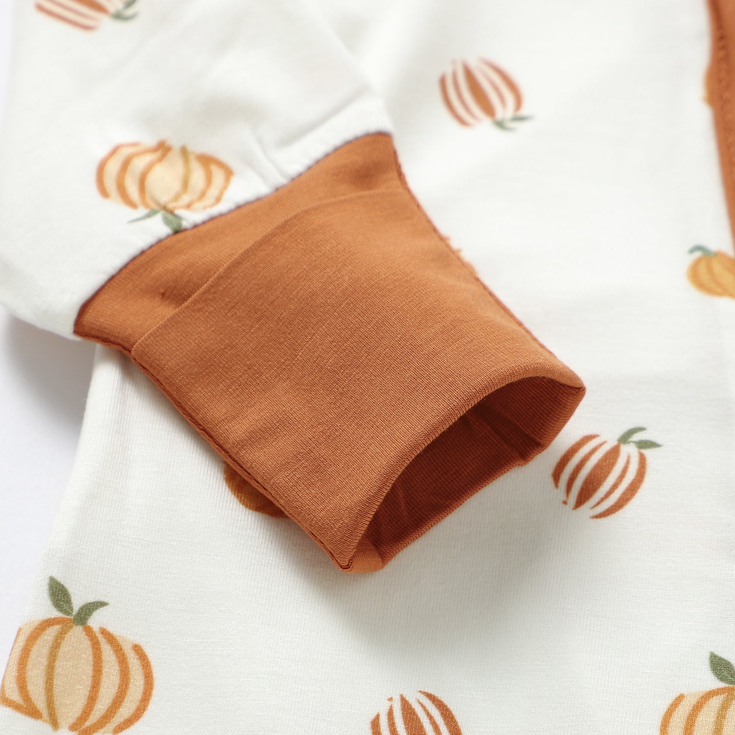 Peek-A-Poo Bamboo Pajama in Pumpkin