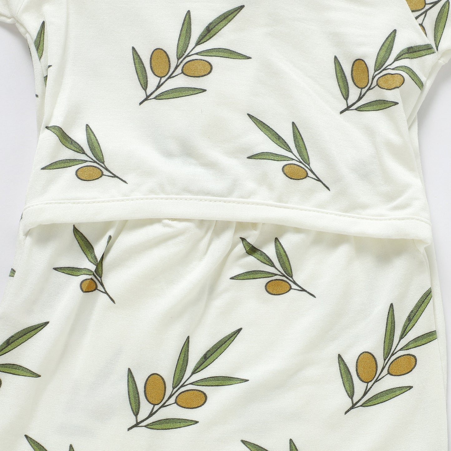 Peek-A-Poo Bamboo Pajama in Olives