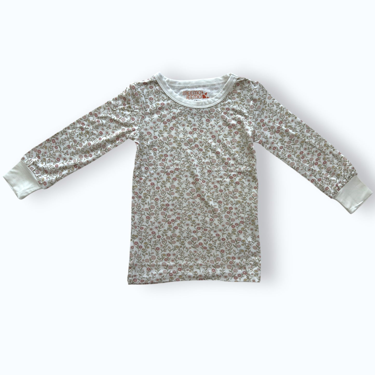 Peek-A-Poo Bamboo Two-Piece Pajama Set in Wildflower