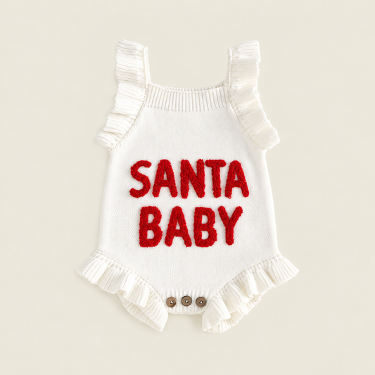 Santa Baby Knit Romper