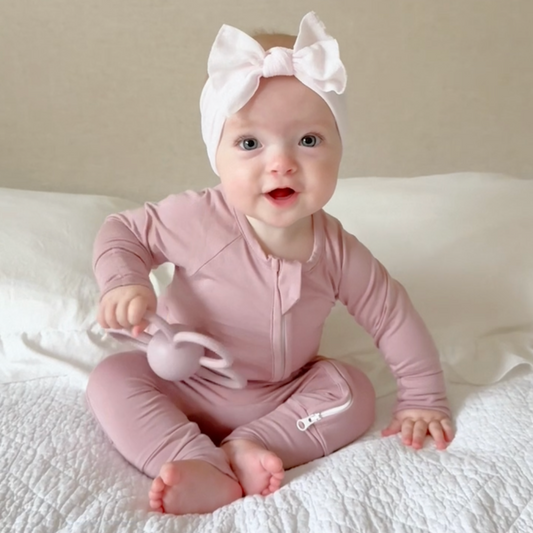 Peek-A-Poo Bamboo Pajama in Pink