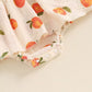 Peach Smocked Bubble Romper + Headband