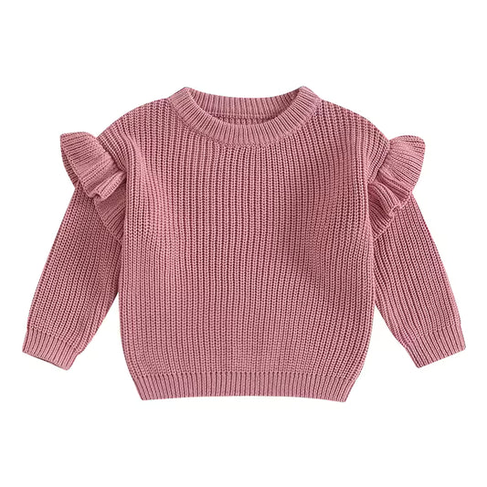 Pink Ruffle Sweater