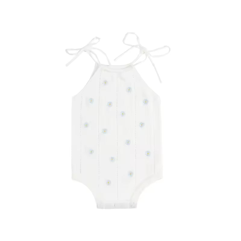 White Daisy Romper