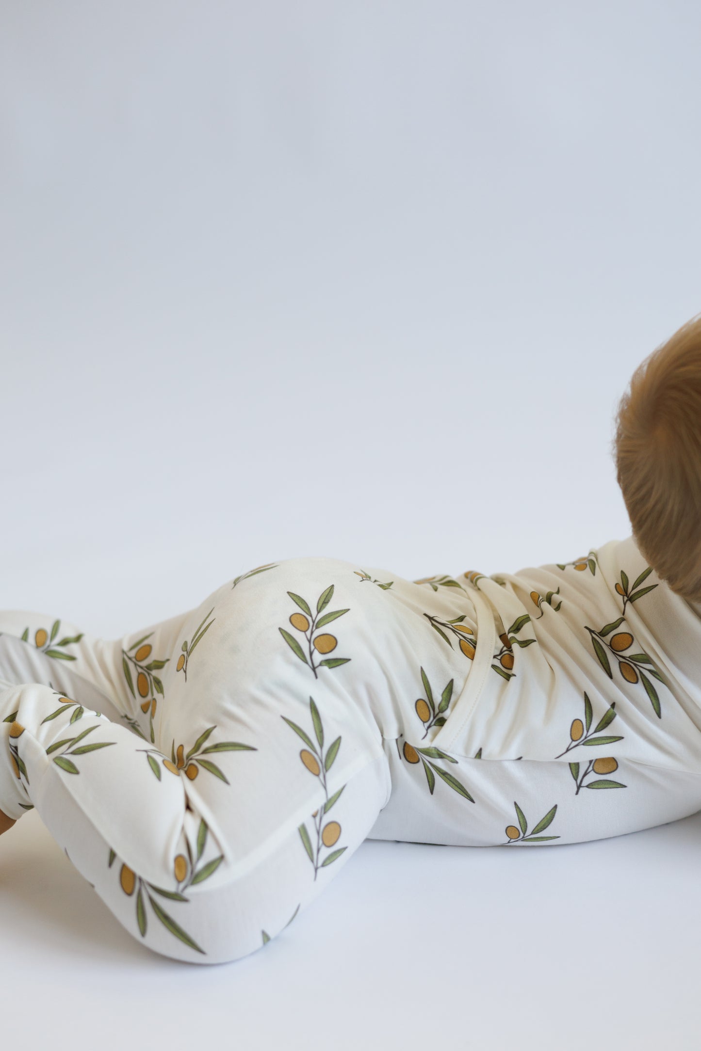 Peek-A-Poo Bamboo Pajama in Olives