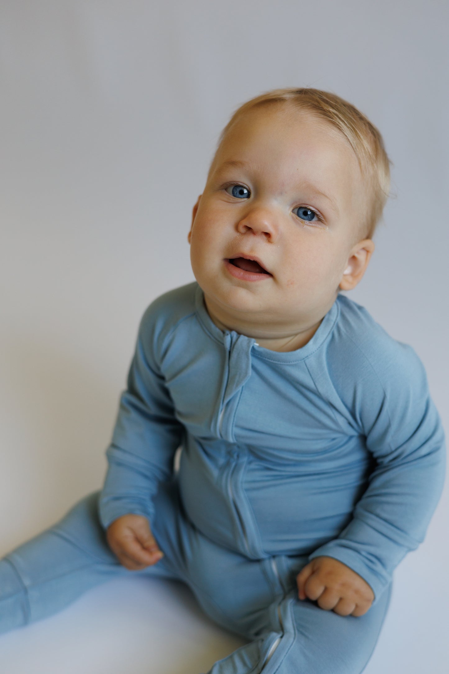 Peek-A-Poo Bamboo Pajama in Blue