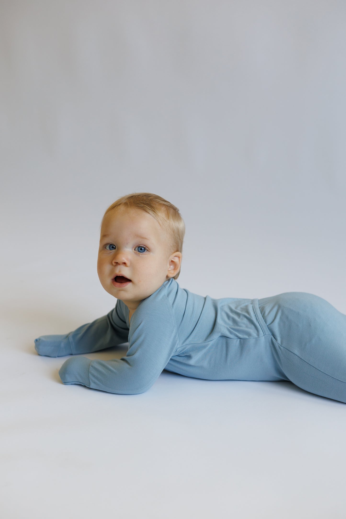 Peek-A-Poo Bamboo Pajama in Blue